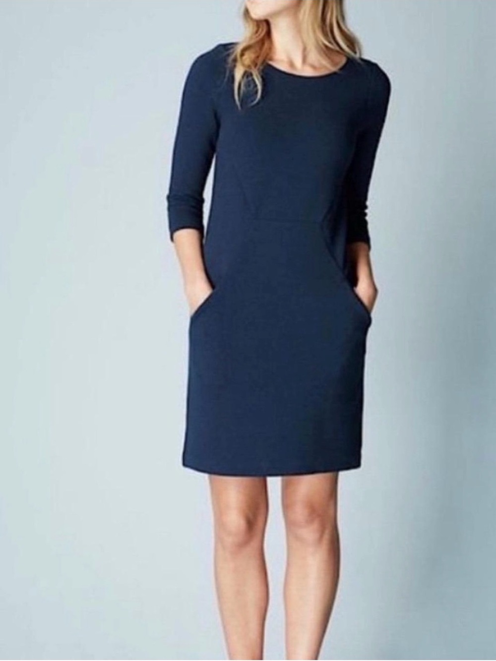 EUC Boden Navy Ribbed Ponte Shift
Dress, 8P
